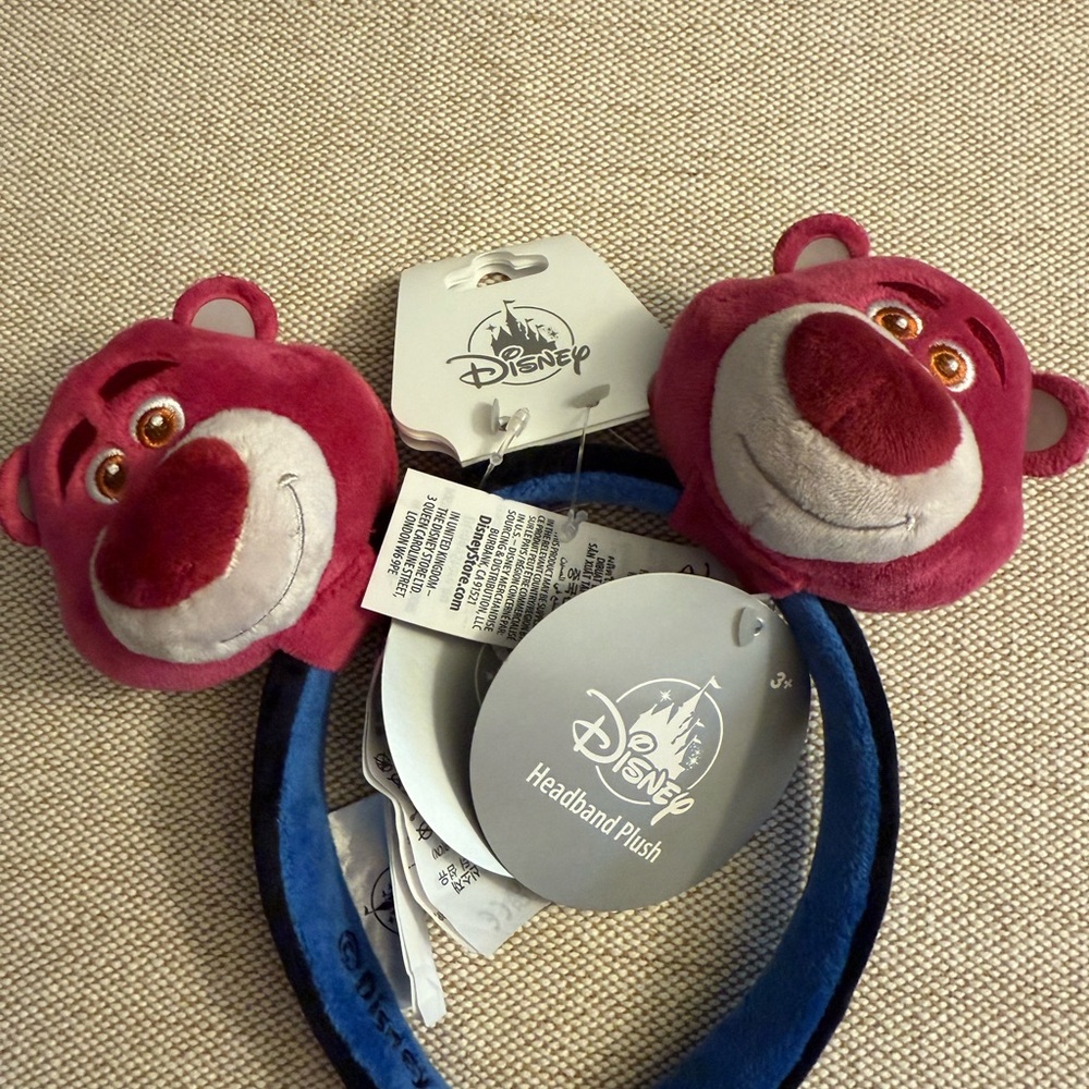 Disney Lotso Plush Headband - Pink and Blue